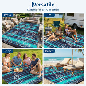 Garvee foldable beach picnic mat, lightweight for travel and setup.