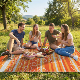 Garvee foldable lightweight patio mat easy to store after beach or campsite trips
