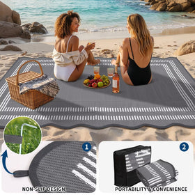 Garvee foldable rug with storage bag for easy transport to campsite or beach