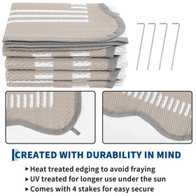 Garvee rug folded in its portable carrying bag for easy transport