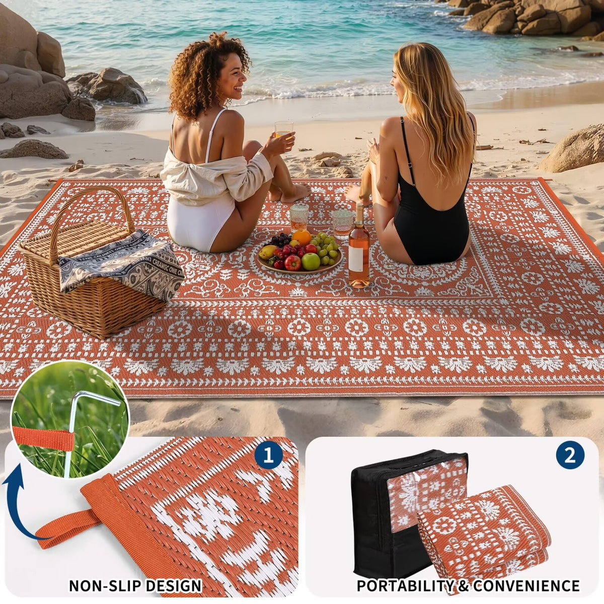 Garvee indoor/outdoor versatile rug for busy spaces