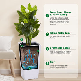 Garvee durable black planters made by weather-resistant injection molding.
