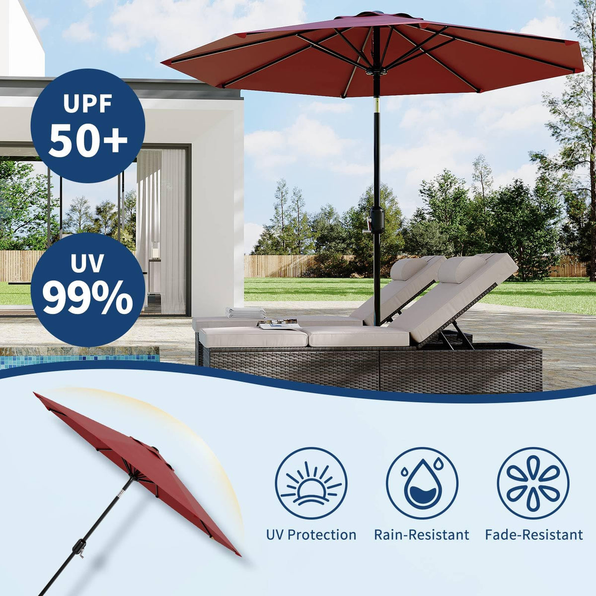 Garvee iron frame provides durable support for outdoor spaces
