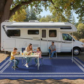 Garvee lightweight rug is easy to clean with a hose.