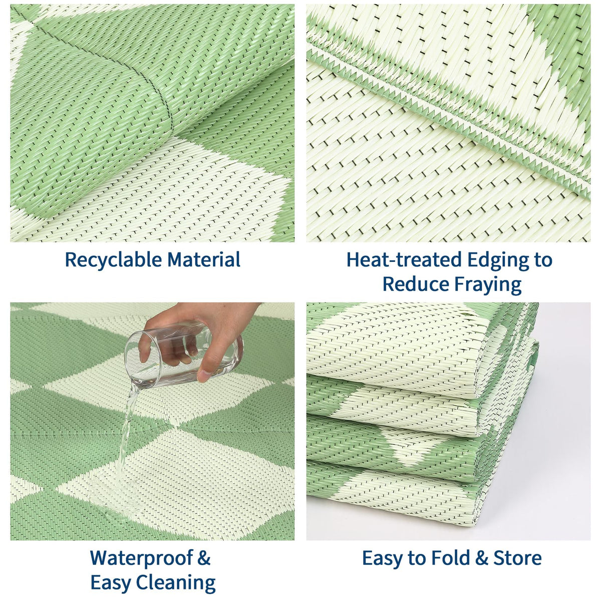 Garvee lightweight rug; easy to move and reposition.