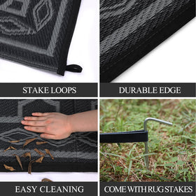 Garvee lightweight portable outdoor mat folds for camping and travel.