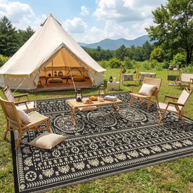 Garvee multi-size rug fits balconies and larger patios.