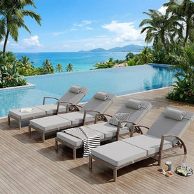 Garvee chaise lounge wheels enable easy repositioning across patios and decks.