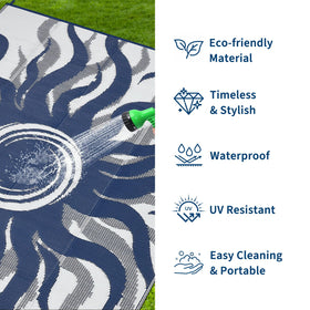 Garvee outdoor rug with UV protection maintaining vibrant colors.