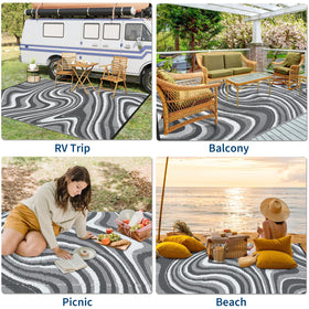 Garvee lightweight rug folds compactly for easy transport.