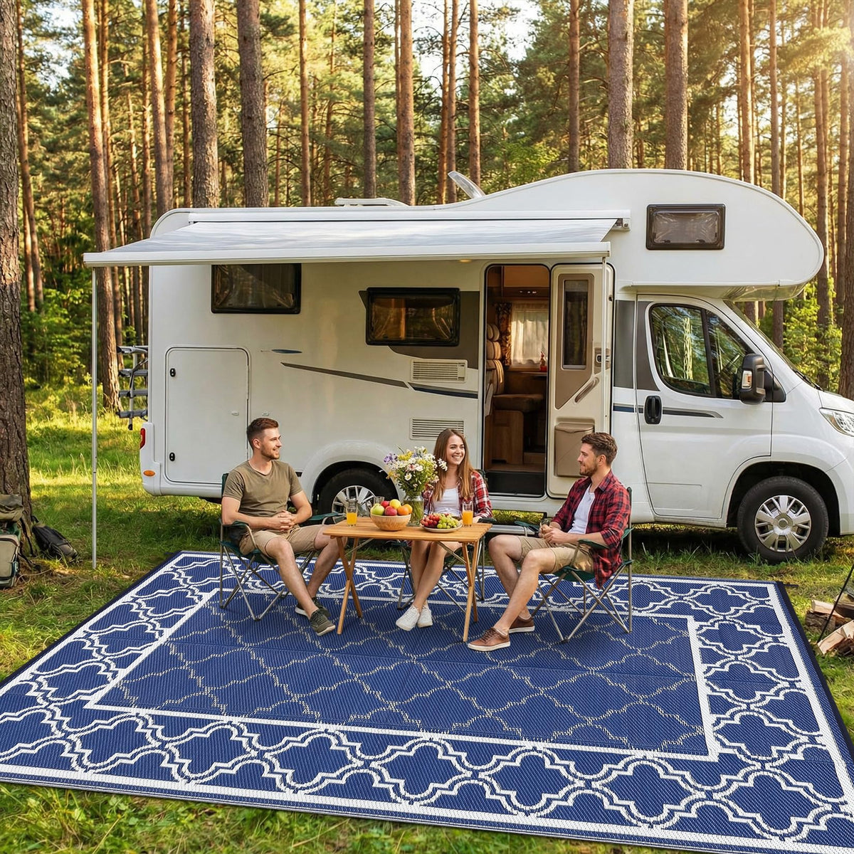 Garvee lightweight outdoor rug ready for beach days and yard gatherings