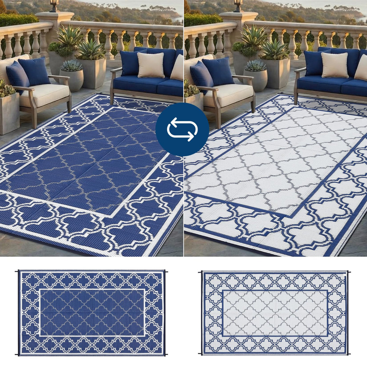 Garvee outdoor rug rolled for camping highlighting lightweight portability