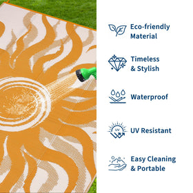 Garvee outdoor rug reversible colors offers adaptable decor for patios, balconies, and camps.