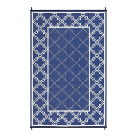 Garvee waterproof outdoor rug keeps debris on surface for easy rinse off