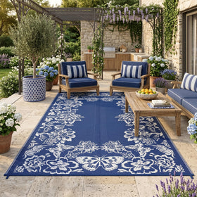 Garvee outdoor rug butterfly pattern enhances patio vibes and outdoor style
