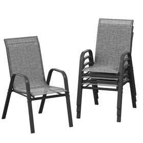 Garvee patio chairs set4 on deck for outdoor dining and entertaining.