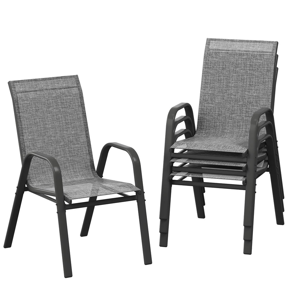 Garvee patio chairs set4 on deck for outdoor dining and entertaining.