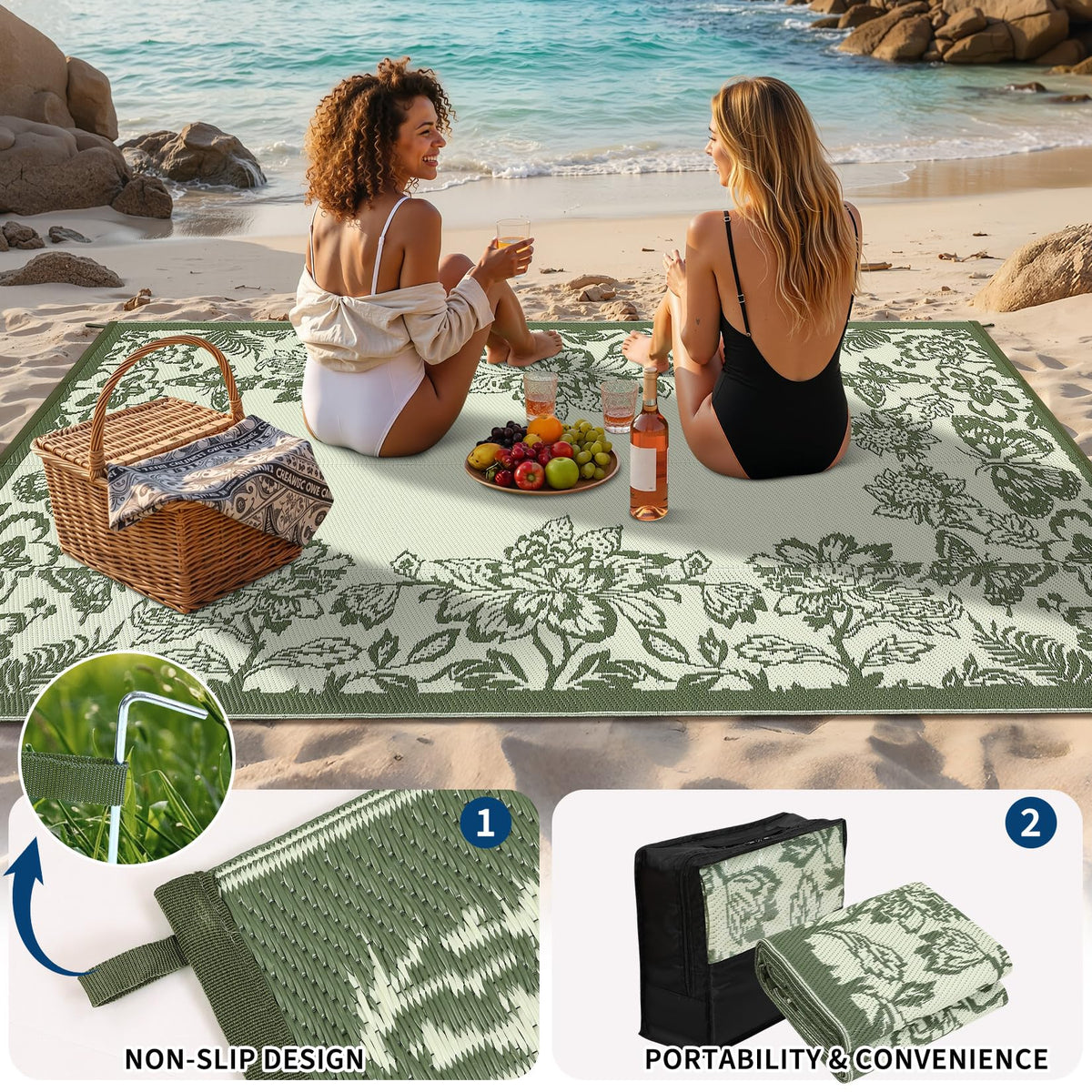 Garvee patio-deck-backyard rug adding color to outdoor living spaces