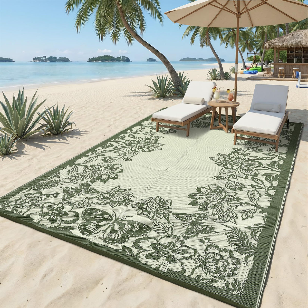 Garvee picnic-beach-side rug ideal for outdoor meals and sandy walks