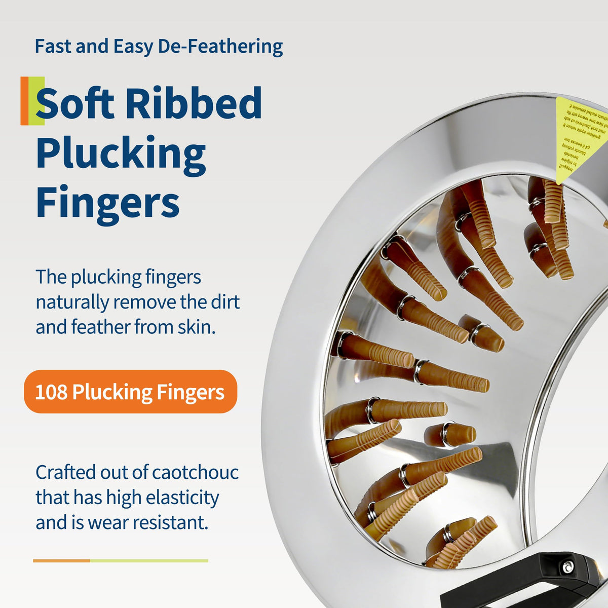 Garvee plucker stainless steel drum supports durable, hygienic poultry processing.