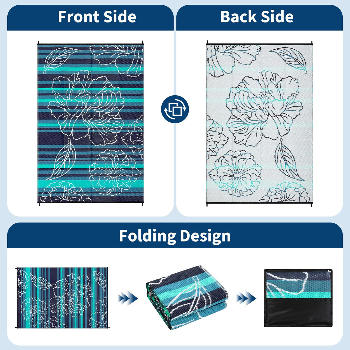 Garvee polypropylene outdoor rug designed for long-lasting durability.