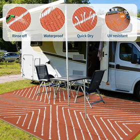 Garvee polypropylene reversible weave rug, durable for all seasons