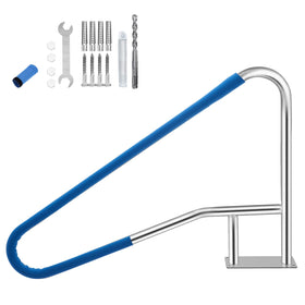 Garvee pool handrail 54x36 on stairs with secure entry and exit