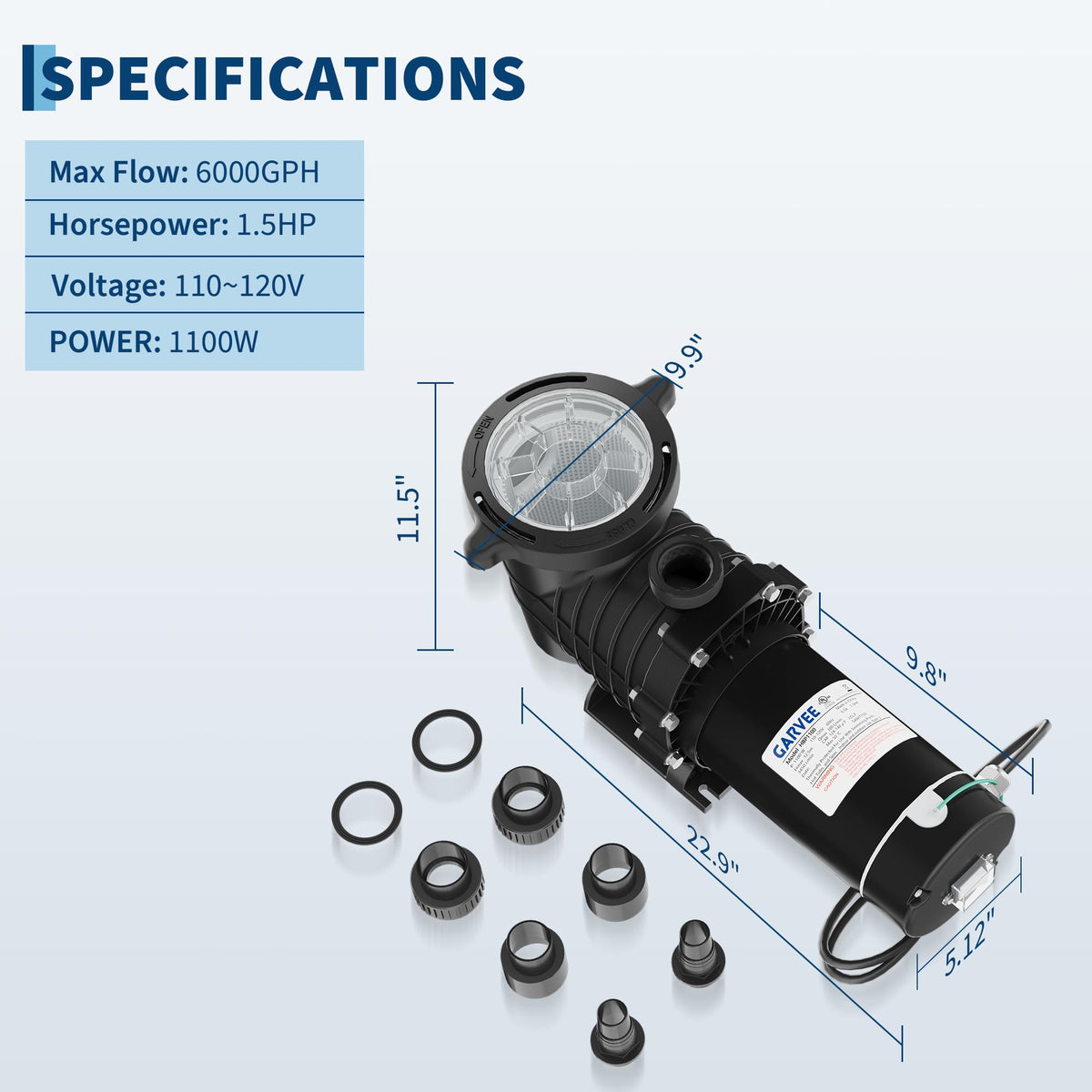 Garvee pool pump installed setup demonstrating portable design for flexible configurations