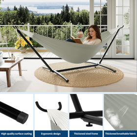 Garvee portable hammock stand with carrying bag for easy transport