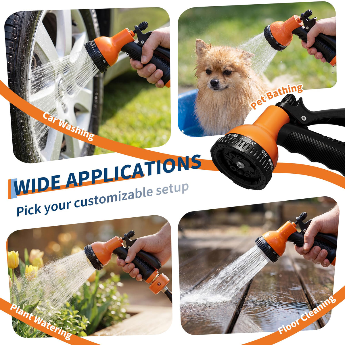 Garvee UV-resistant shell protects hose from sun and cold exposure.
