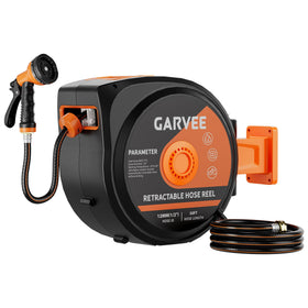 Garvee retractable hose reel wall mount for organized yard watering.