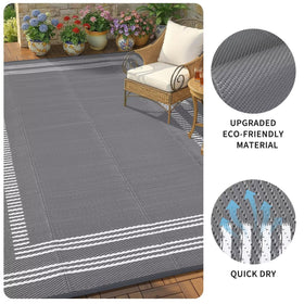 Garvee reversible design 8x10 rug offers two looks for versatile outdoor spaces