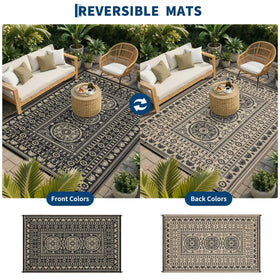 Garvee reversible rug showing dual-sided design for two elegant looks in one.