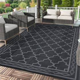 Garvee reversible indoor-outdoor rug offers two looks for spaces.