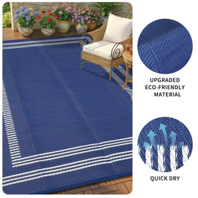 Garvee reversible outdoor rug with two looks for flexible decor.