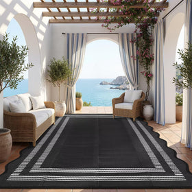 Garvee black and white palette complements any outdoor décor.
