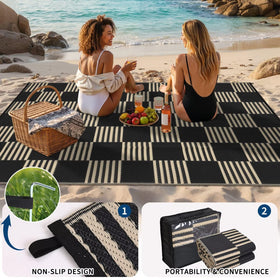 Garvee rug folded storage bag demonstrates portability and compact storage