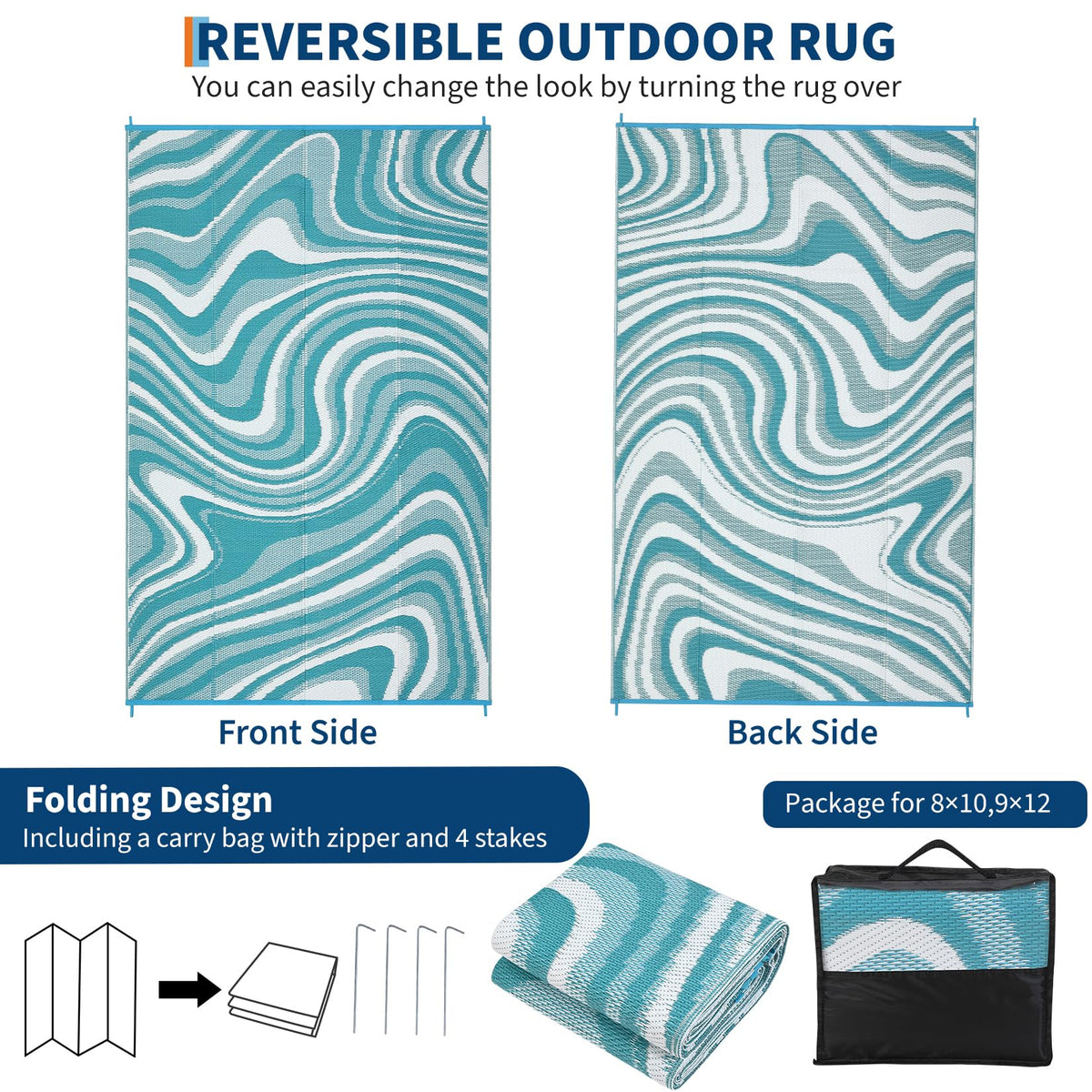 Garvee lightweight and portable rug folds for travel.