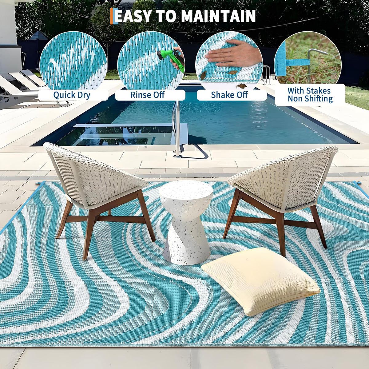 Garvee non-slip weave enhances safety for kids and pets.