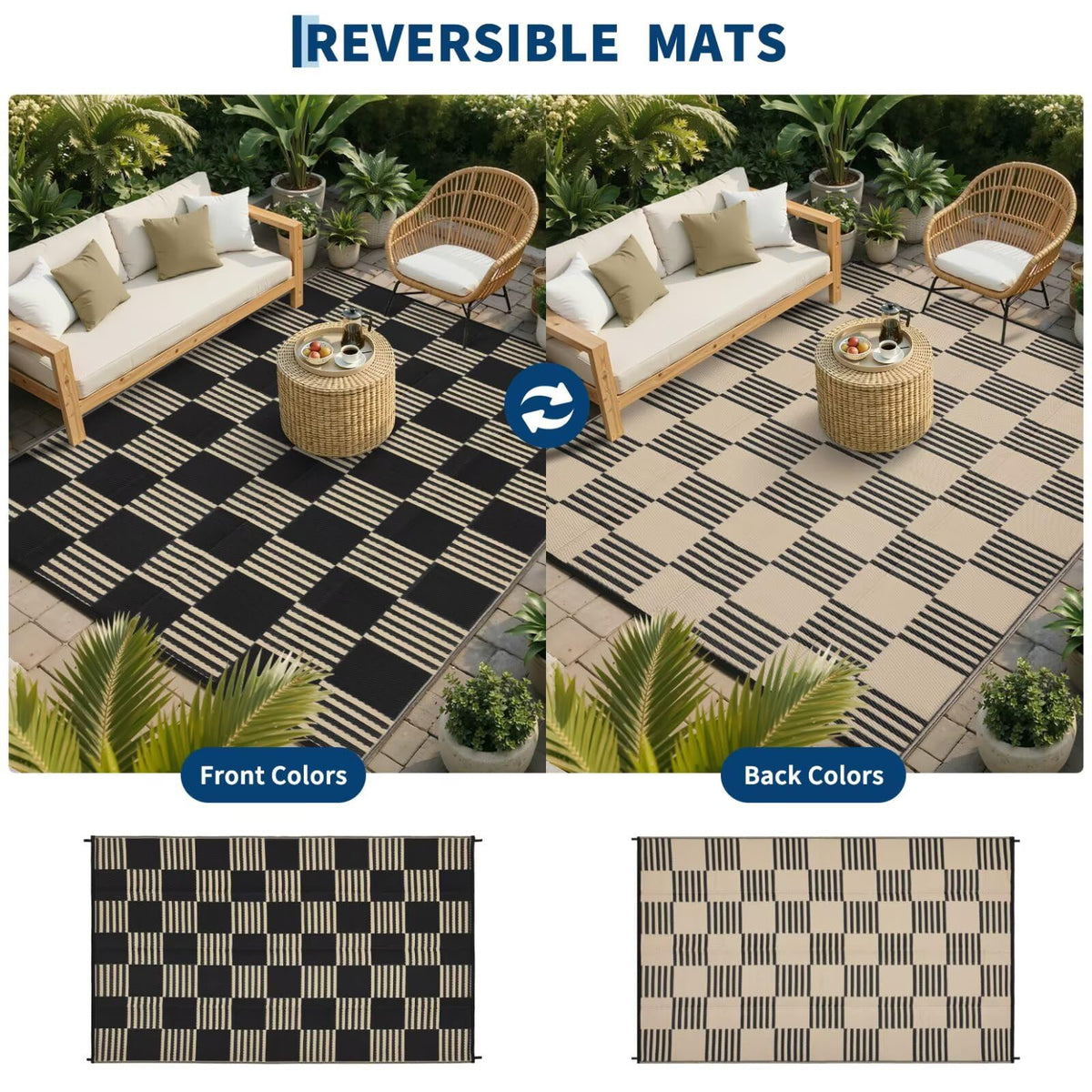 Garvee rug UV protection preserves colors under bright sun