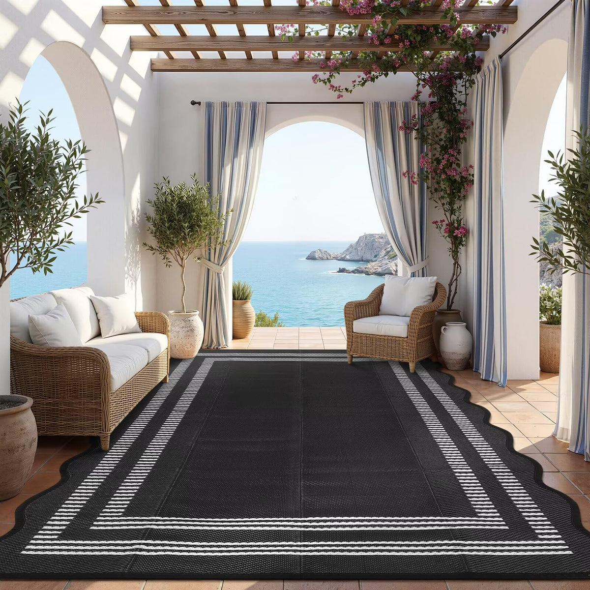 Garvee outdoor rug ideal for RVs, beaches, porches and backyards