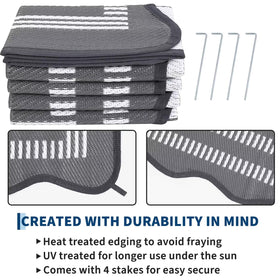 Garvee RV camping rug folds compactly for travel and outdoor dining
