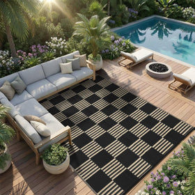 Garvee RV mat supports camping and beach outings with quick-dry convenience