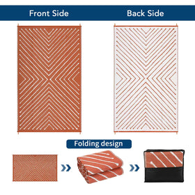 Garvee 8x10 rug on patio supporting spacious seating