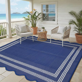 Garvee scalloped-edge geometric pattern enhances patio aesthetics.