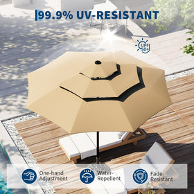 Garvee smooth crank lift opens canopy quickly for fast shade changes.