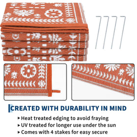 Garvee soft-underfoot rug is lightweight and RV-friendly for camping comfort.