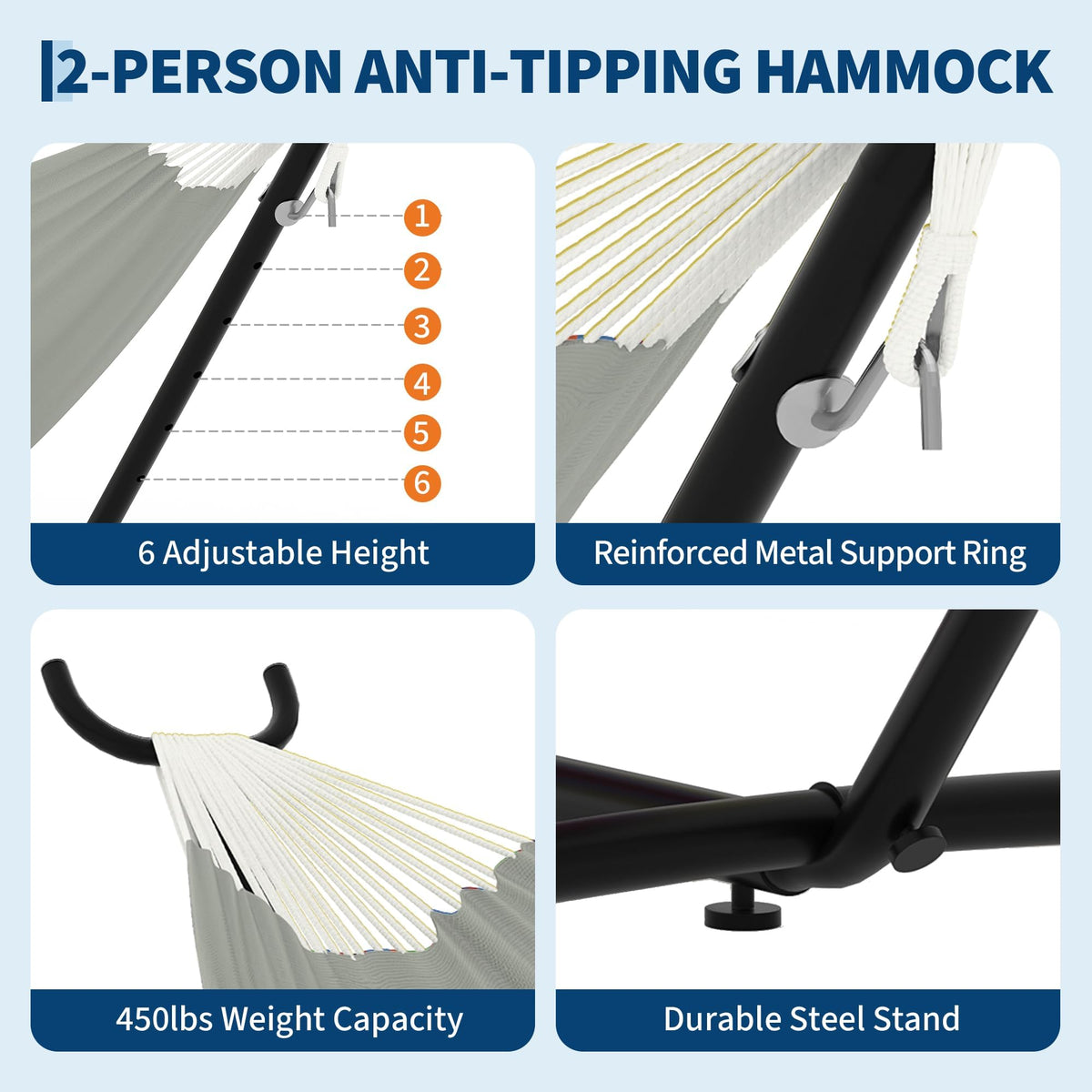 Garvee spacious double hammock suitable for two adults