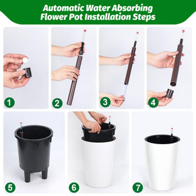 Garvee tall planter with hidden handles for easy relocation