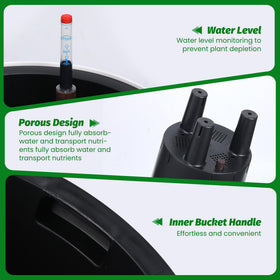 Garvee tall planter made from weather-resistant plastic for seasonal durability